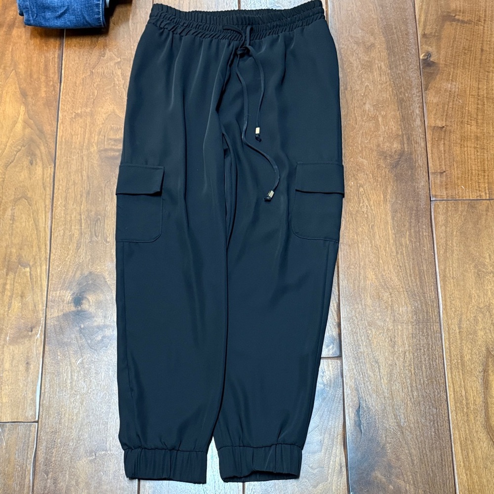 Veronica M Black Cargo Jogger Pants